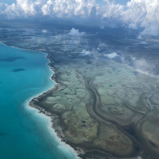 flight over the island