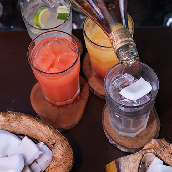 drinks and coconuts